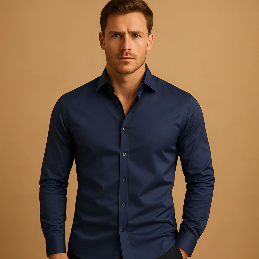 Aldous - Herrenhemd mit Stretch und schmalem Design