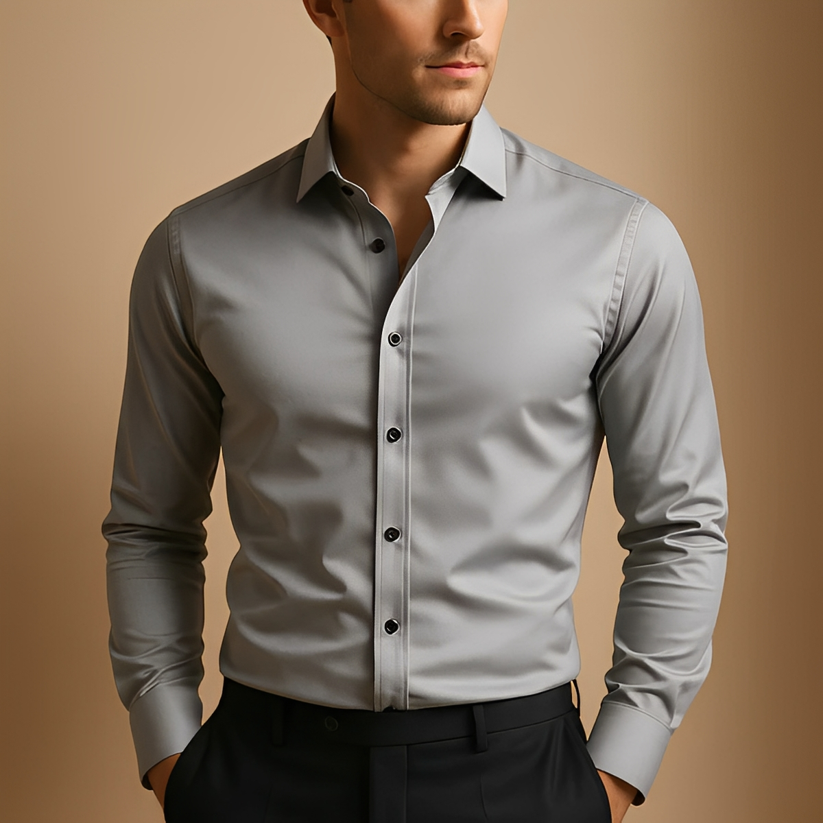 Aldous - Herrenhemd mit Stretch und schmalem Design